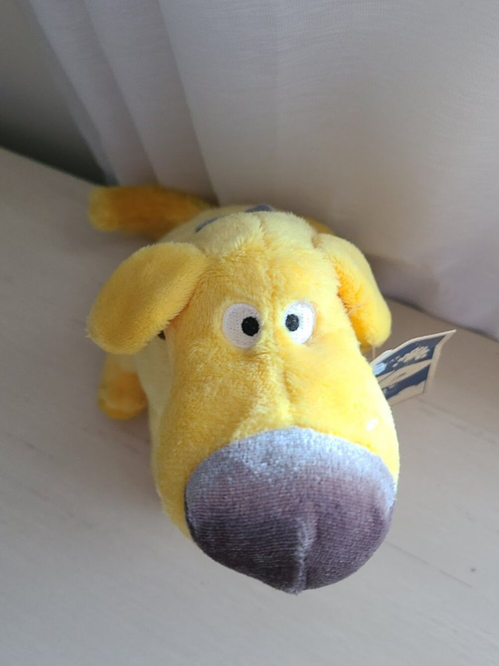 Disney Pixar Up Dug Yellow Plush Dog With Collar & Tongue Out 8" Small - Picture 3 of 8